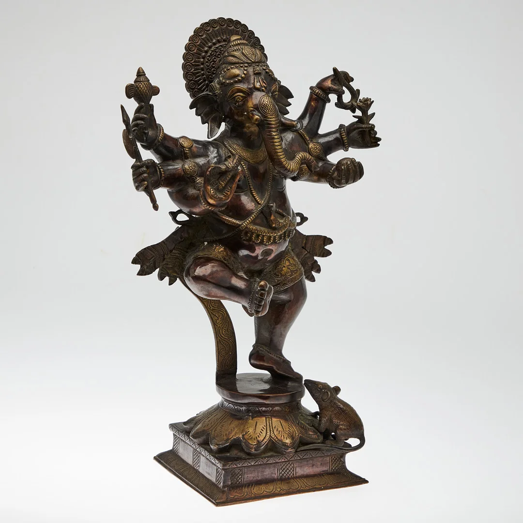 Skulptur / Figur, Ganesha, Messing, bronziert. — Asiatica — Stockholms Auktionsverk Köln