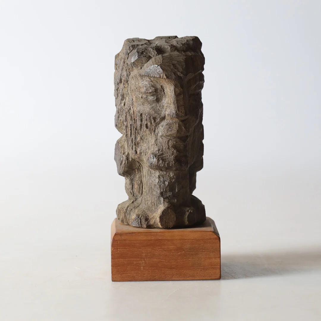 ALLAN JÄDERÅS. skulptur/byst, skuret trä, signerad & daterad -64. — Sculptures & Bronzes — Gomér & Andersson Nyköping