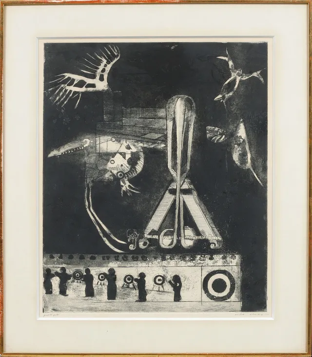 ENDRE NEMES. Litografi, signerad och daterad 1968, provtryck.