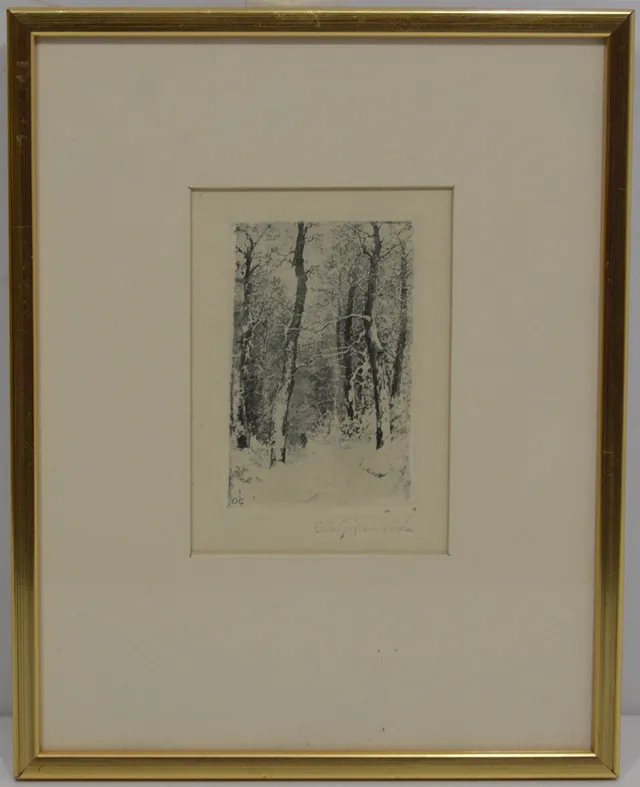 OTTO GRIPENSVÄRD. Skogen. Träsnitt.