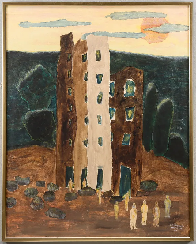 A SVANQVIST HOLMSTEN. Collage, signerat.