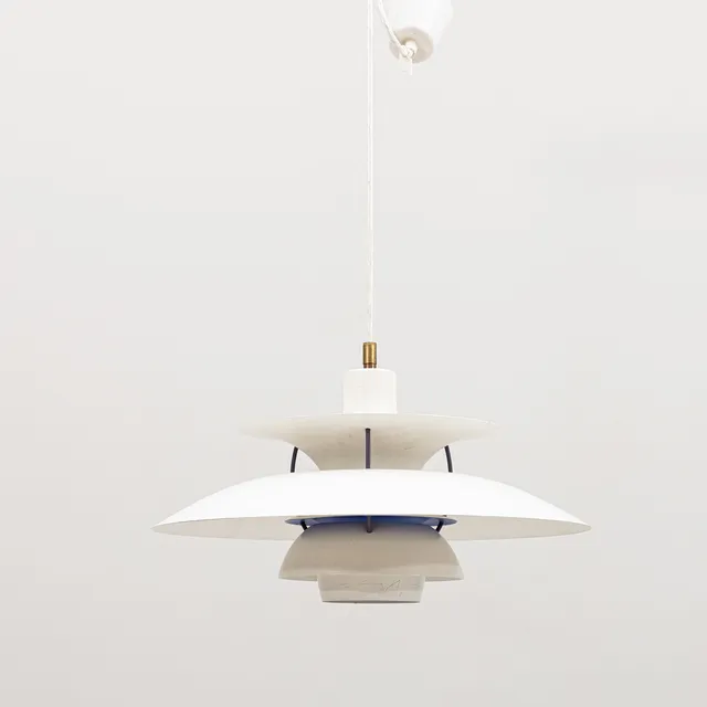 POUL HENNINGSEN. Taklampa, "PH 5", för Louis Poulsen, Danmark.