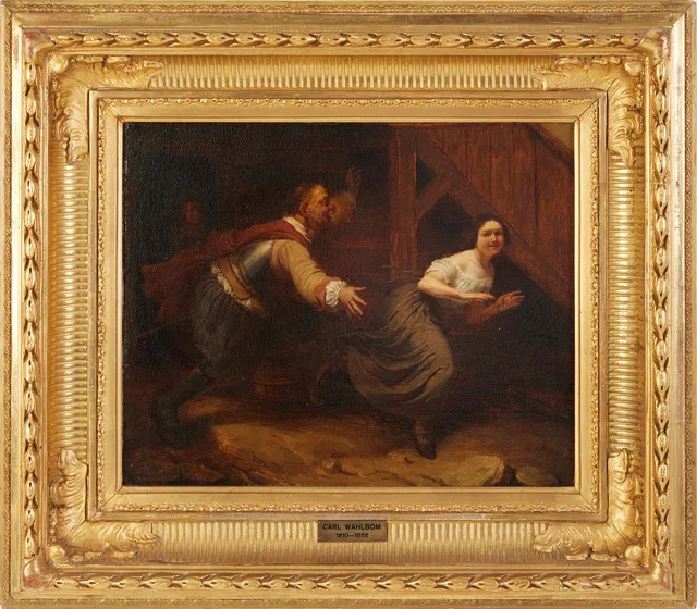CARL WAHLBOM. TILLSKRIVEN. "Soldaten och flickan".