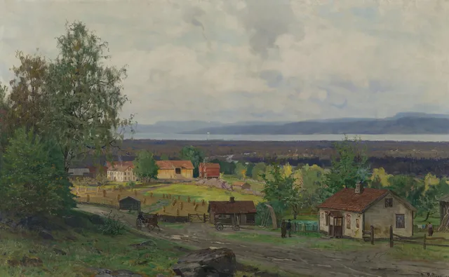 Borgen, Fredrik — Gårdslandskap, 1888