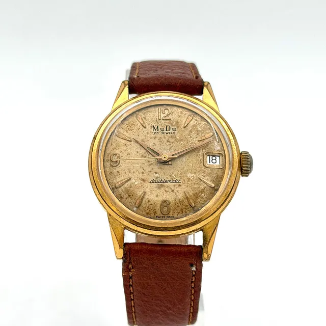 MuDu Doublematic, armbandsur, 1950/60-tal, automatic, gulddoublé (10 micron).