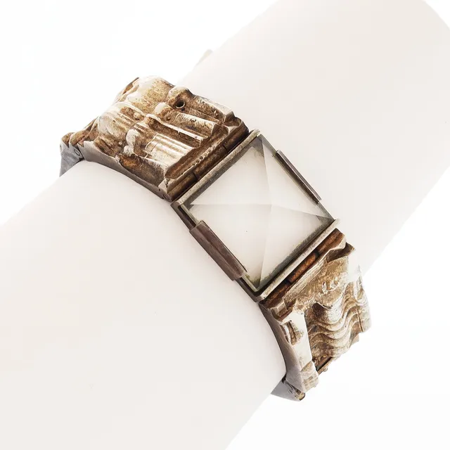 JORMA LAINE. Armband med sten, silver, Finland, 1973.