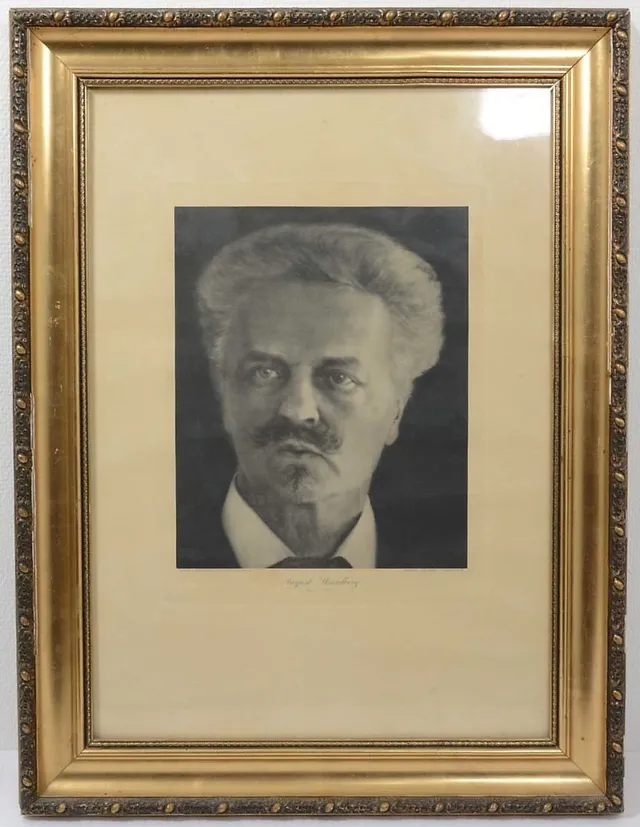 A STRINDBERG ANNO 1908. Strindberg photoengraving. Anderson, Herman.