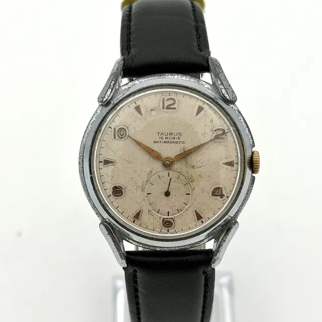 TAURUS, armbandsur, 1940/50-tal, manuell, stål.