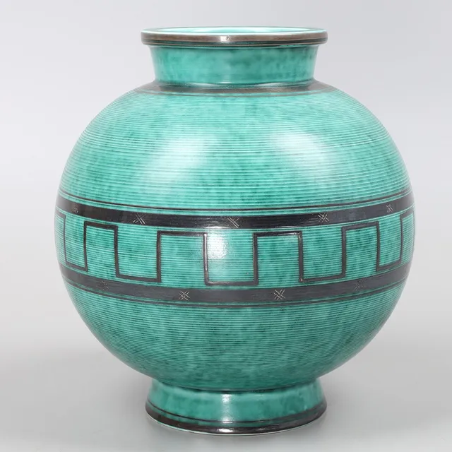 WILHELM KÅGE. Vas, stengods, "Argenta 1043 II", Gustavsberg.