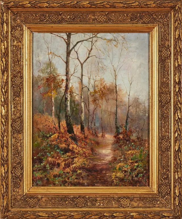 HERMAN ÖSTERLUND. Höstlandskap, olja på duk, 54,5 x 40,5 cm.