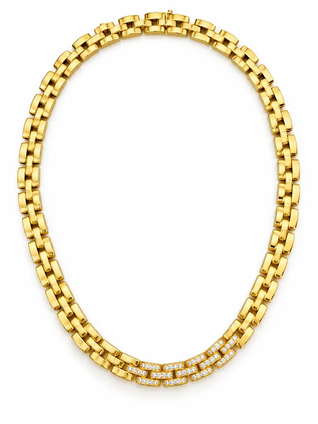 Cartier Panthére Maillon Collier mit Brillanten.