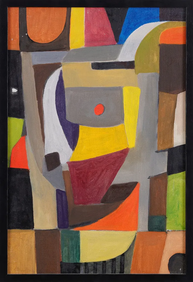 HANS WALTER SUNDBERG (1922-2004). Komposition, olja på duk.