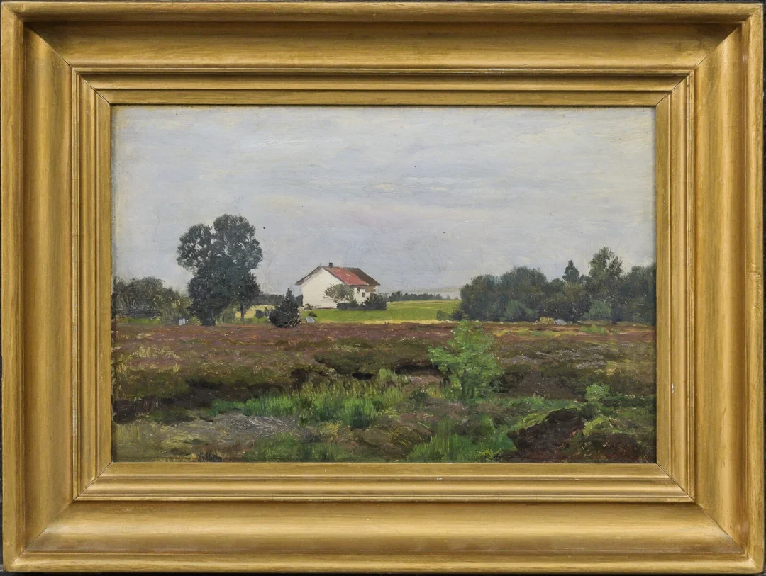 Anders Andersen-Lundby, landskab med hus — Paintings and sculptures/Older pictorial arts — Lauritz