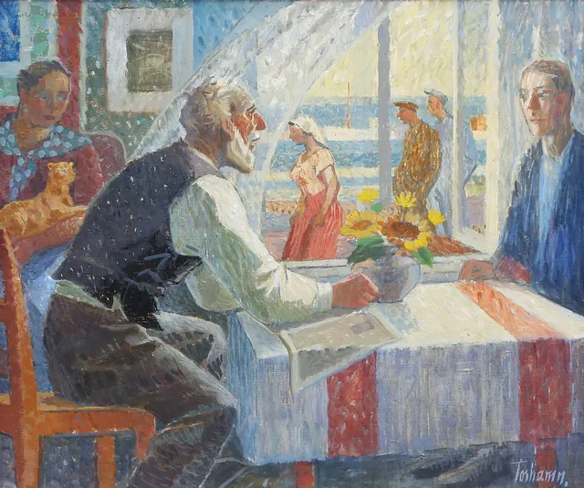 GUNNAR TORHAMN. OLJA, på pannå, signerad.