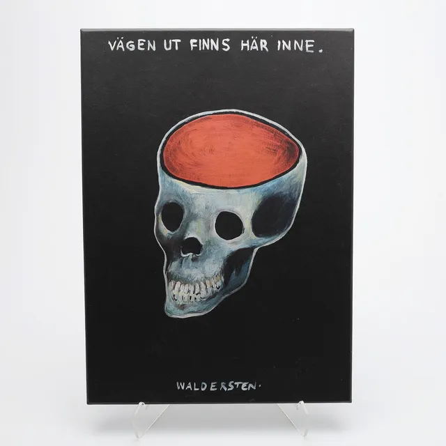 JESPER WALDERSTEN. "VÄGEN UT FINNS HÄRINNE", KONSTBOK UTGIVEN I SAMBAND MED UTSTÄLLNING PÅ VIDA KONSTHALL 2016.