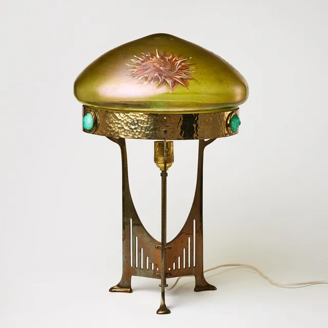 ARVID BÖHLMARKS LAMPFABRIK. Bordslampa, jugend, modell 3657, 1910-tal.