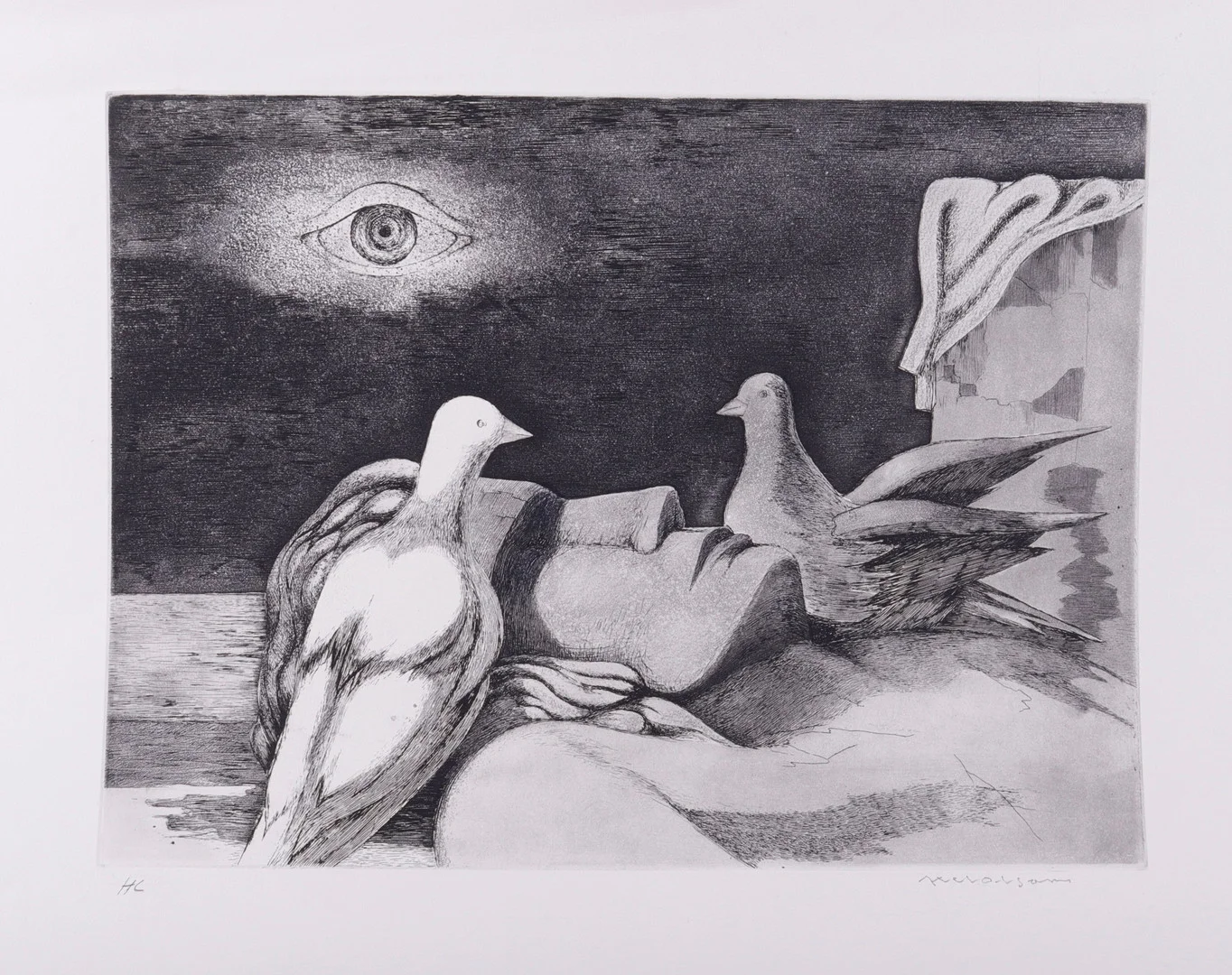 AXEL OLSON. Etsning. — Engravings & Prints — Halmstads Auktionskammare