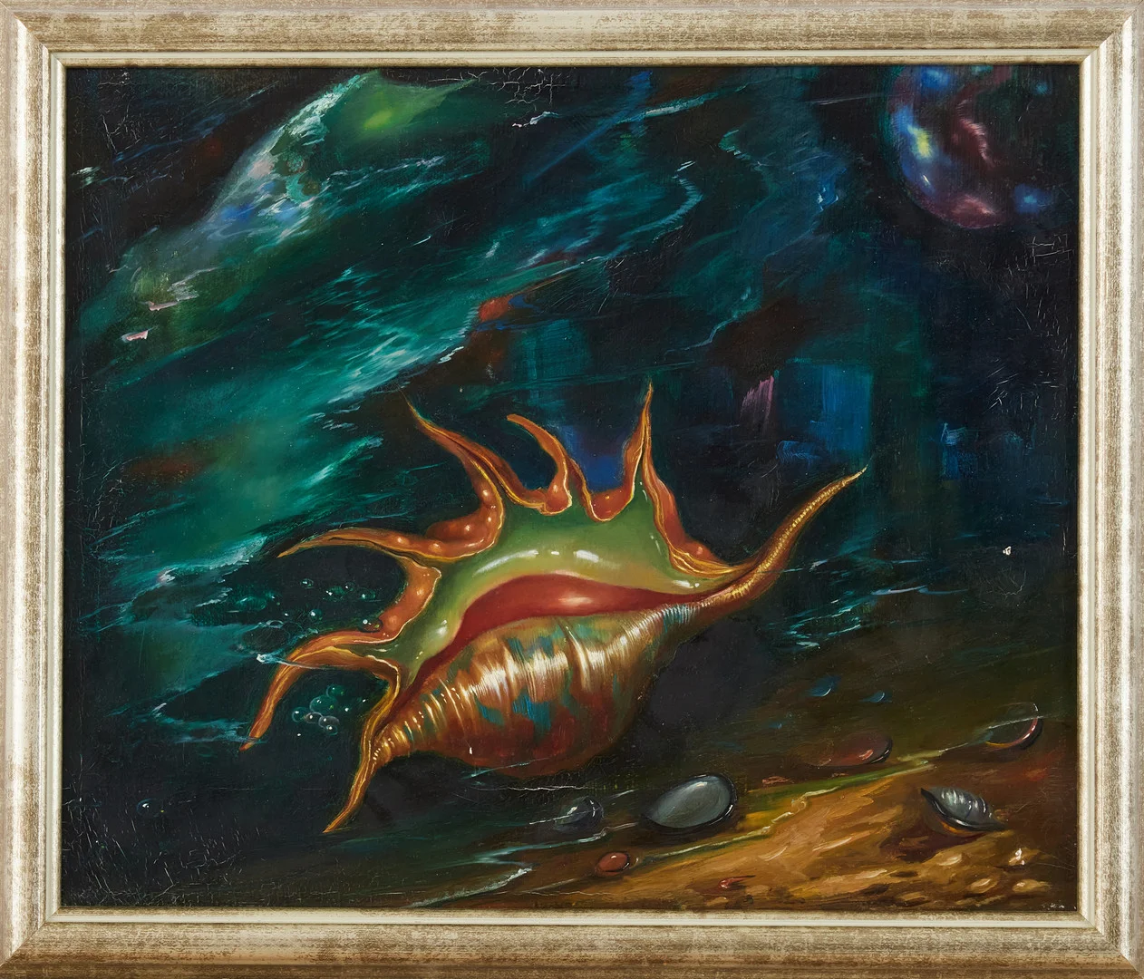 ANNA KALINITCHENKO JALPACHIK (1954-2013), UKRAINA/SVERIGE. Snäcka, olja på duk, bär signaturen A- Kalinitchienko J, 27.11.93 Stockholm. — Paintings — Stockholms Auktionsverk Magasin 5