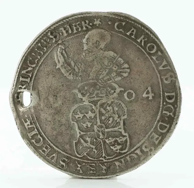 MYNT, 4 mark, silver, Karl IX, 1604, Sverige.