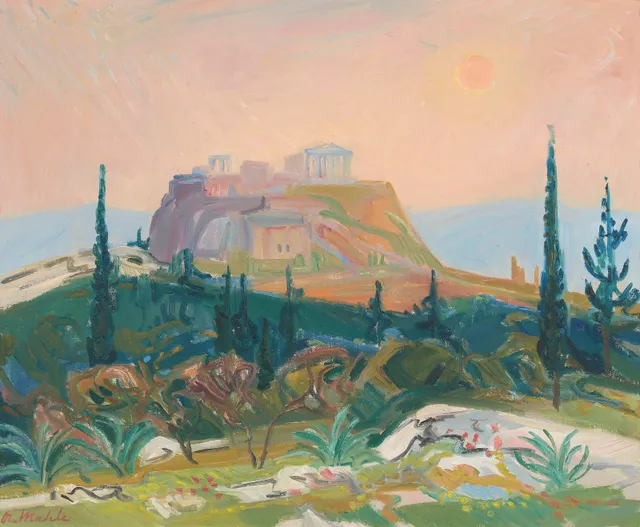 Mæhle, Ole — "Akropolis i diset morgensol" 1958