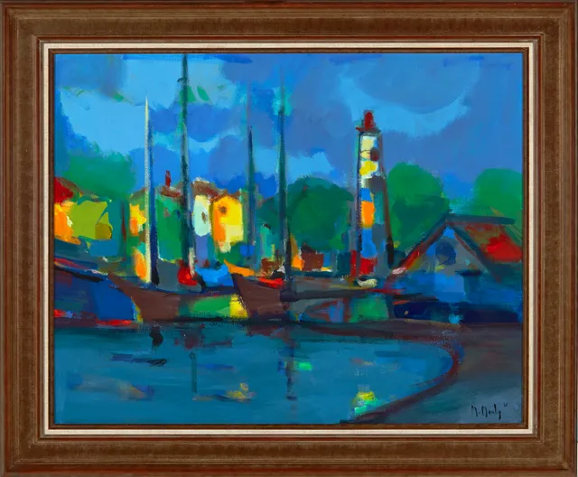 Mouly, Marcel — "La Rochelle bleu" 1985