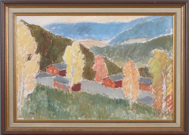 JOHN HEDMAN. "Fjäll, Norge", olja på pannå, signerad.