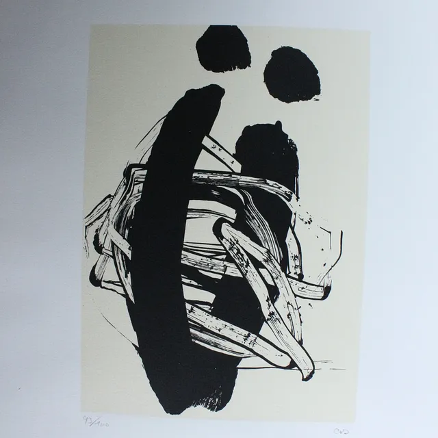 Unbekannter Künstler. 'Liebespaar', Lithographie, Ed. 93/100, signiert.