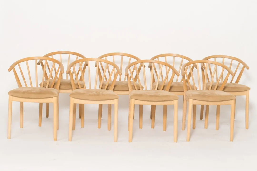 Andreas Hansen. Set of eight chairs, model 50. (8) — Furniture/Chairs — Lauritz