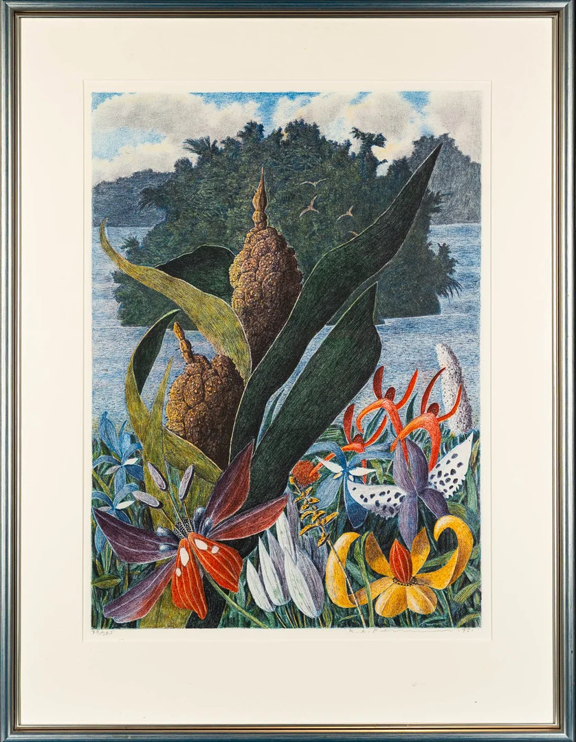 KARL AXEL PEHRSON. Färglitografi, Naturmotiv, Signerad och numrerad 75/385. — Engravings & Prints — Norrlands Auktionsverk