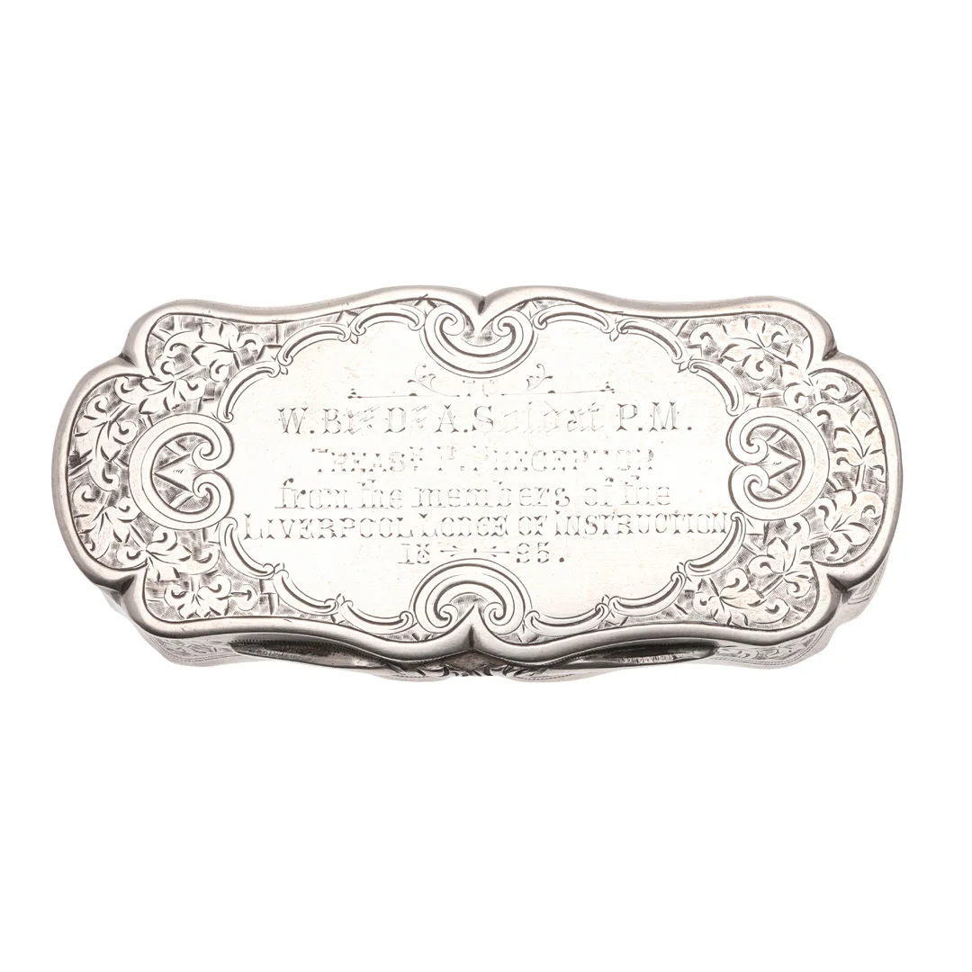 A VICTORIAN SILVER SNUFF BOX. — Silver — Lawrences Auctioneers
