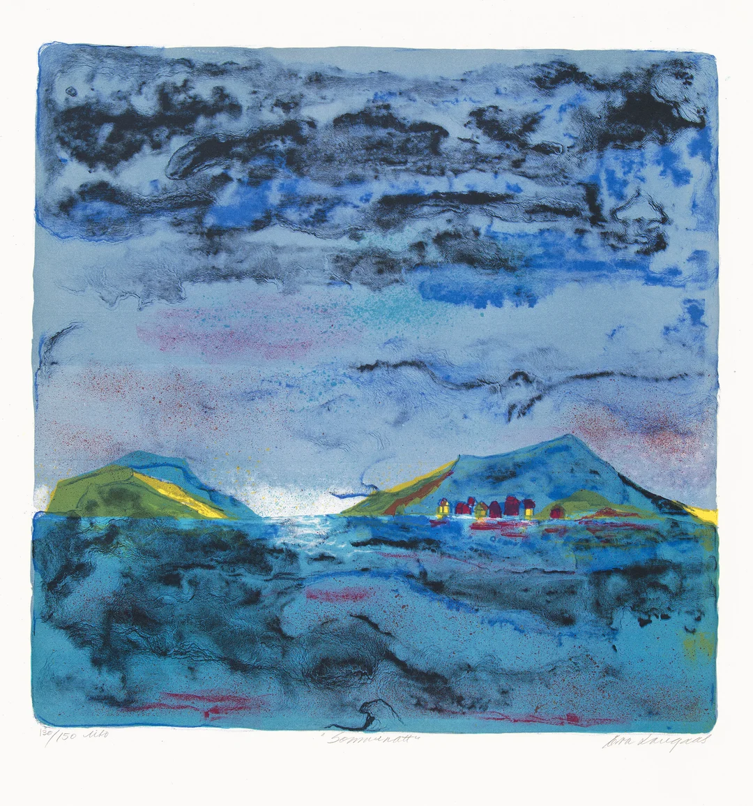 Langaas, Eva — "Sommernatt" — Kunst/Grafikk — Blomqvist