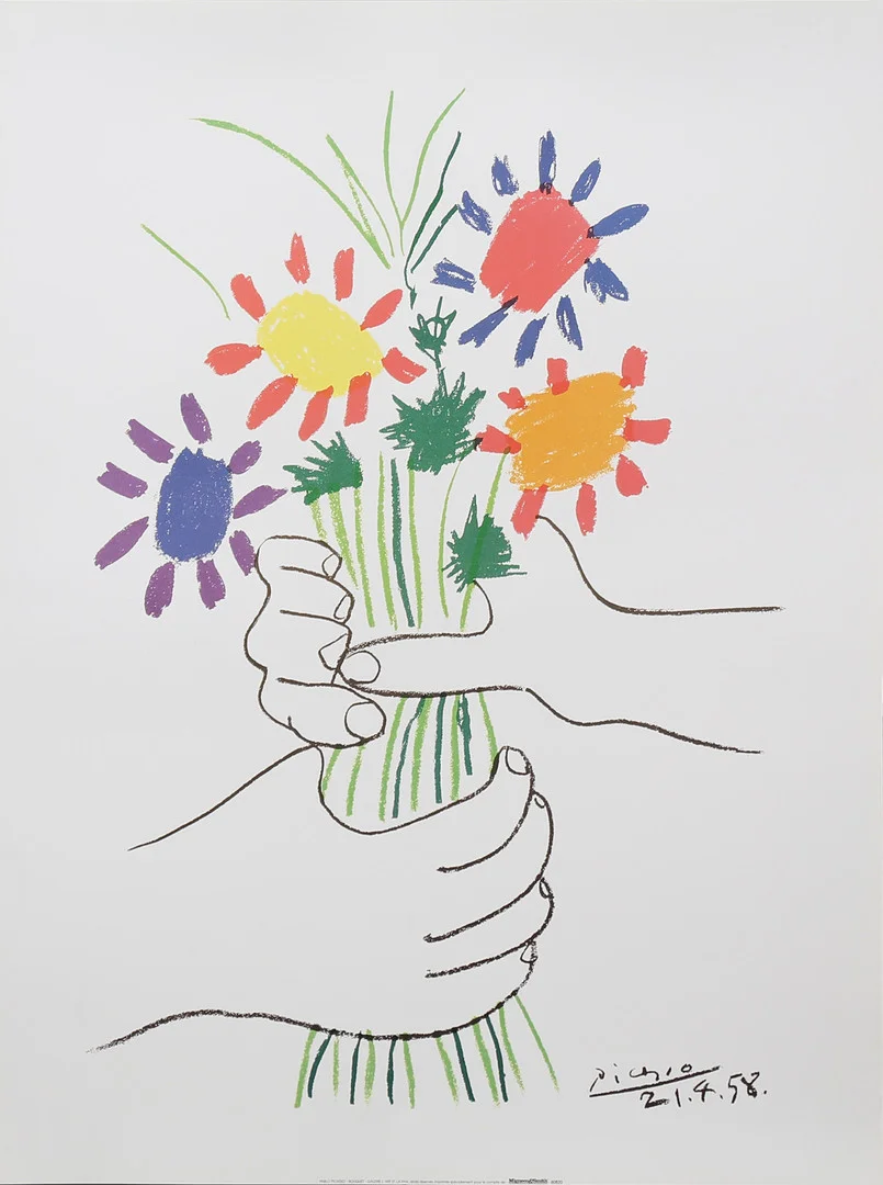 AFTER PABLO PICASSO. "Bouquet of peace". — Engravings & Prints — Balclis