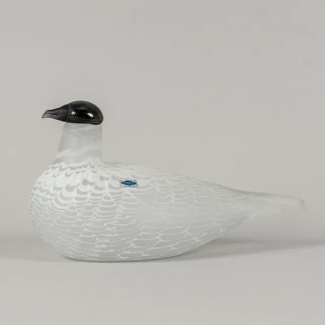 OIVA TOIKKA. Fågel, konstglas, Nuutajärvi, signerad.