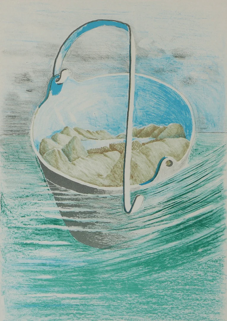 JOHN WIPP. Hink, färglitografi, signerad -76. — Engravings & Prints — Helsingborgs Auktionskammare