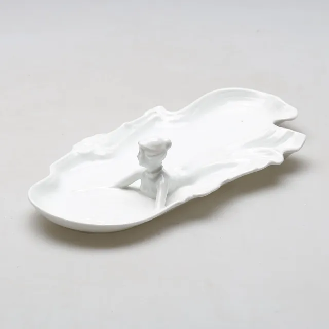 FAT, jugendstil, Gerold Antik Weiss, New Porcelain Tettau, Tyskland.