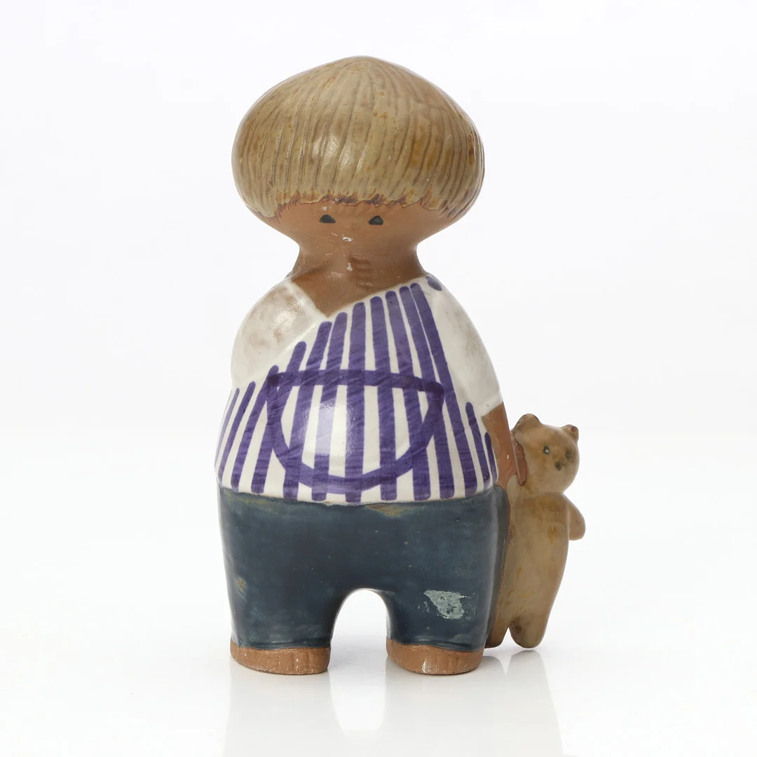 LISA LARSON. FIGURIN. Delvis glaserat stengods. "Malin", Gustavsberg. Märkt undertill. — European — Skånes Auktionsverk