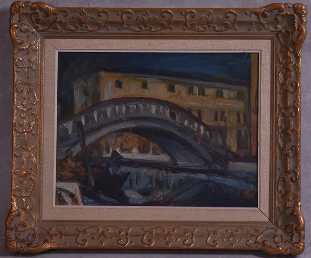 HELMER OSSLUND. 1866-1938 olja på pannå signerad.