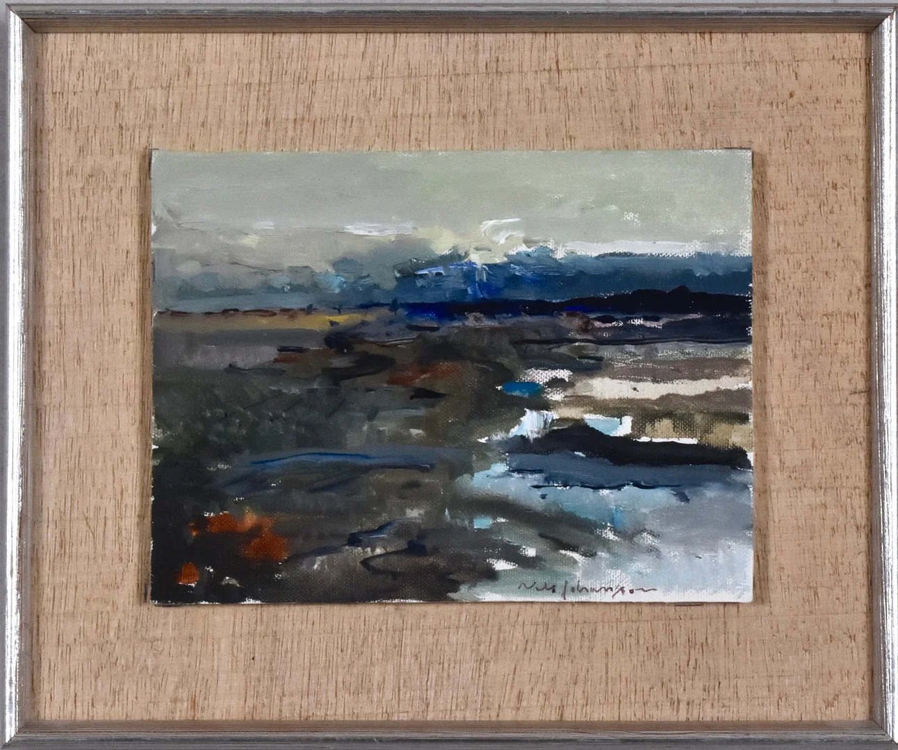 NILS JOHANSSON. Olja på pannå. — Paintings — Halmstads Auktionskammare