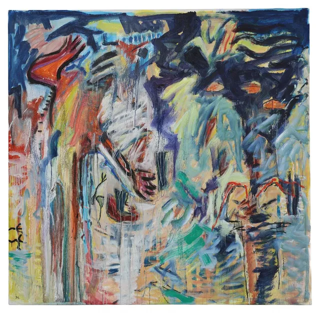 Untitled. Signed JM. Oil on cavnas. 200×205 cm. Unframed.