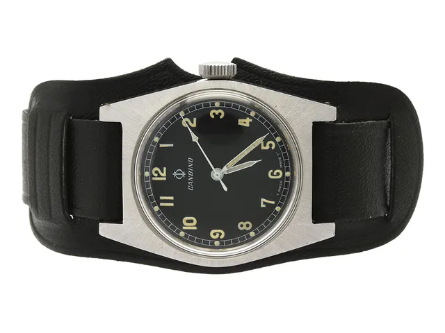 CANDINO, herrur, 35 mm, Cal ETA 2750, Ref nr. 10511, Boett nr. 1958, stål, manuell, plexiglas, skadad urtavla, gravyr (Tre Kronor), läderband, ca 1968.