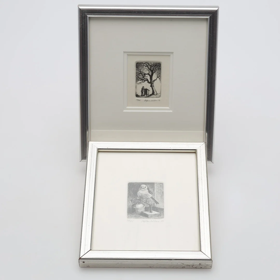 STAFFAN SNIDARE. ETSNINGAR, 2 stycken, signerade, numrerade samt daterade. — Engravings & Prints — Höörs Auktionshall