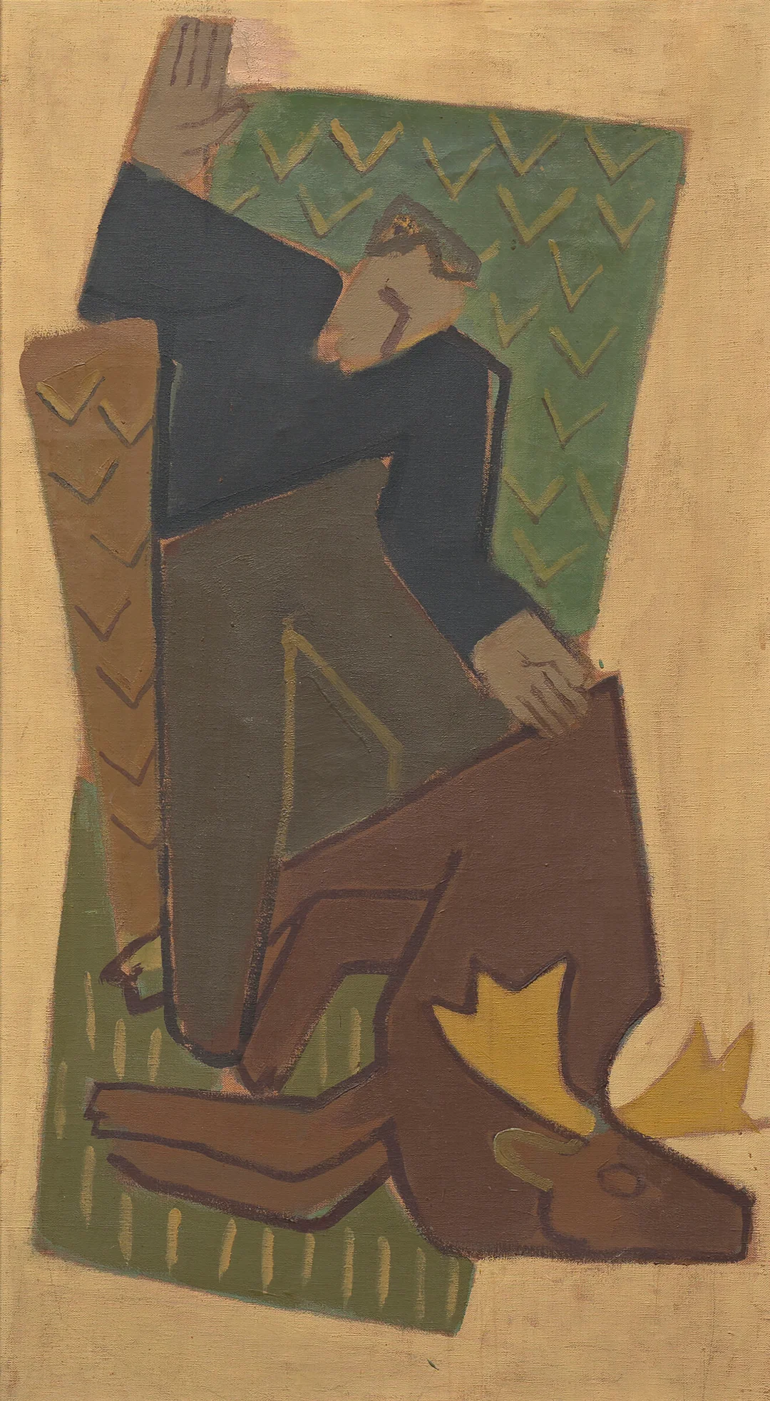 Storstein, Aage — En jeger, 1920-tallet — Kunst/Maleri — Blomqvist