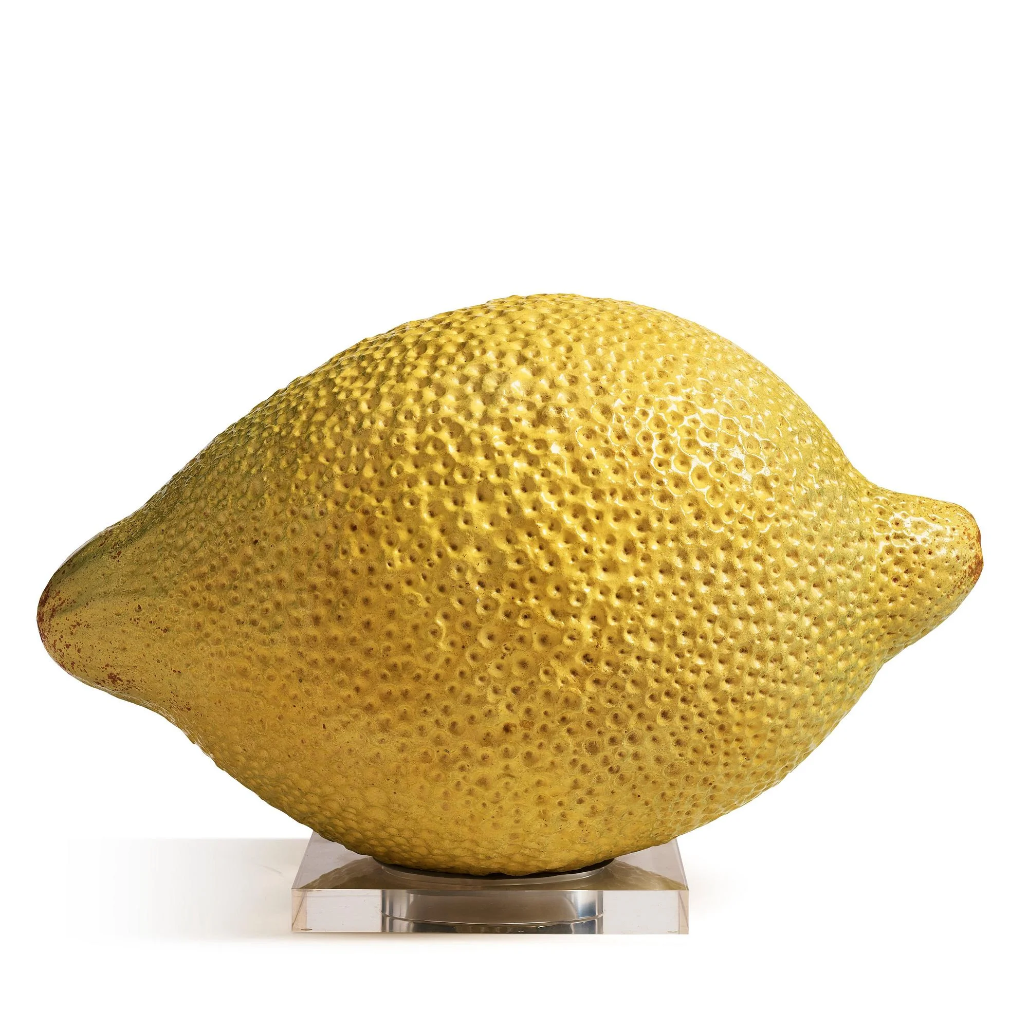 Hans Hedberg, skulptur, stor liggande citron, Biot, Frankrike, tidigt 1990-tal. — Bukowskis
