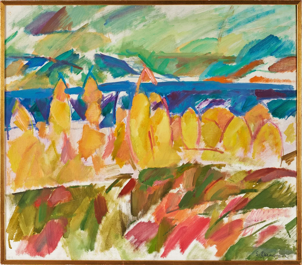 STURE EKENGREN. Västkustlandskap, olja på duk, signerad S. Ekengren. — Paintings — Stockholms Auktionsverk Magasin 5