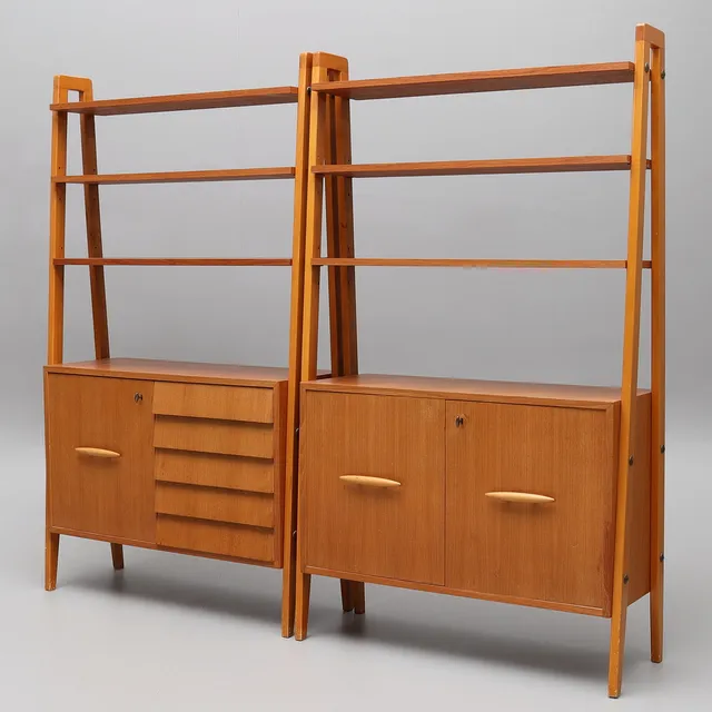GILLIS LUNDGREN. Bokhylla,"Tema", två sektioner,, IKEA, 1960.
