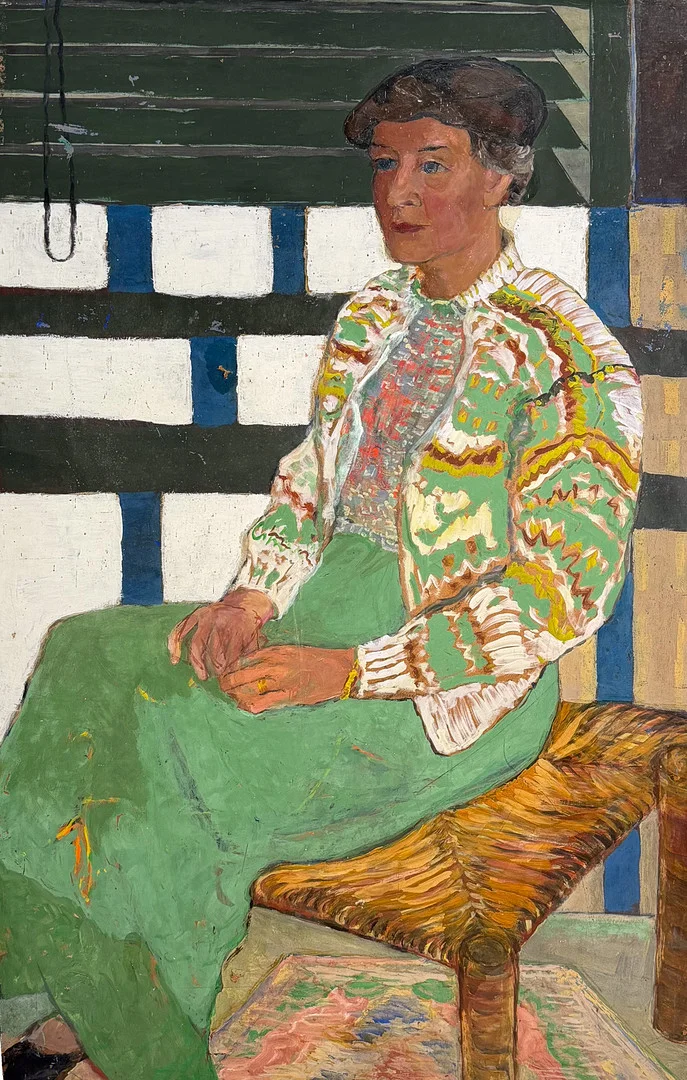 ÅKE JOHANSSON. HANS ATELJÉ. OLJEMÅLNING på pannå från Åke Johanssons ateljé, ej signerad. — Paintings — TOKA Auktionshus