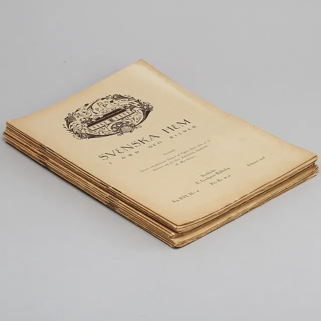 TIDNINGAR, 12 st, "Svenska hem i ord och bilder", 1928.