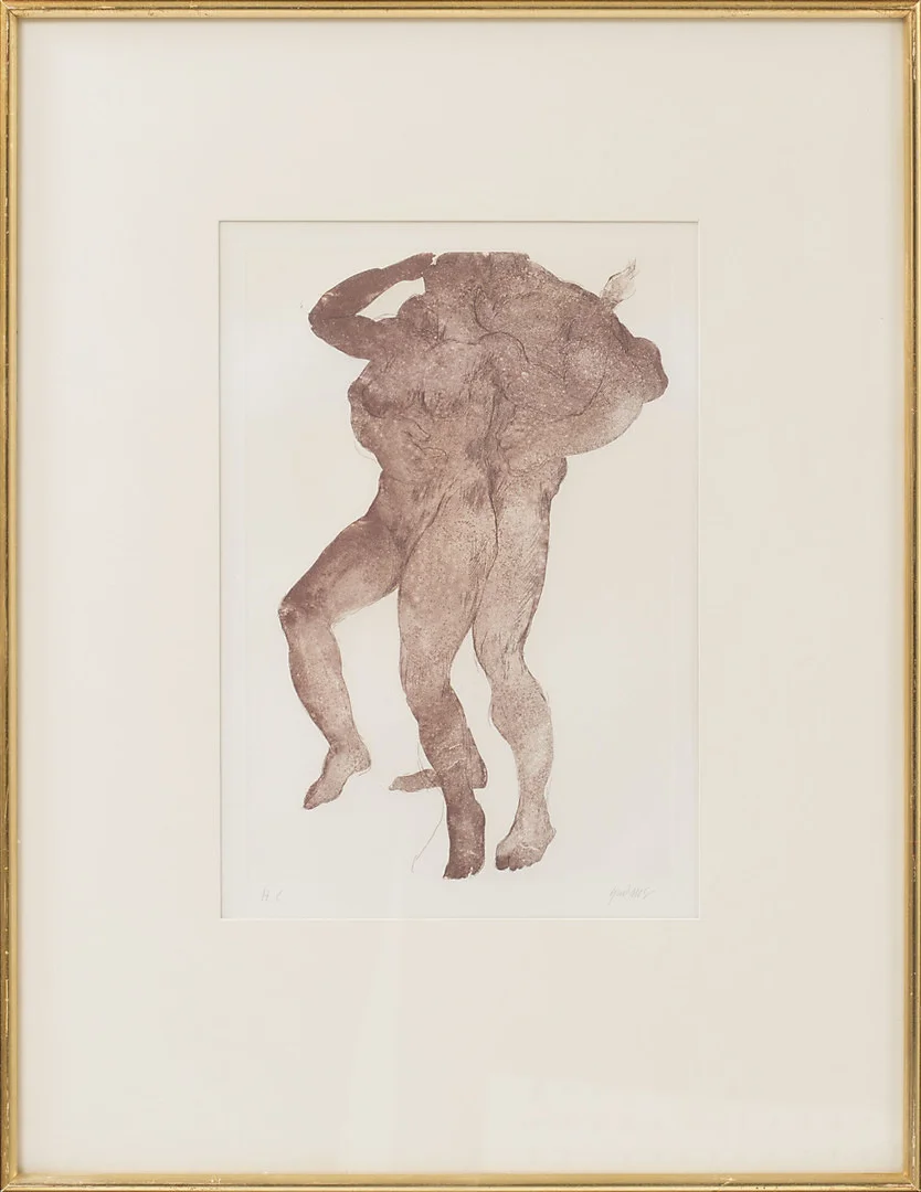 GUDMAR OLOVSON. Omfamnande par, akvatint och etsning, signerad och numrerad H.C. — Engravings & Prints — Göteborgs Auktionsverk