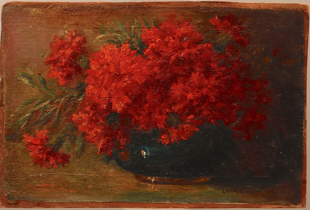 EMÍLIA CORANTY (1862–1944). Claveles. — Paintings — Barcelona Auctions
