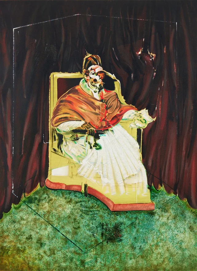 FRANCIS BACON. "Étude pour un portrait du Pape Innocent X d'après Vélasquez" (Study for Portrait of Pope Innocent X after Velasquez).